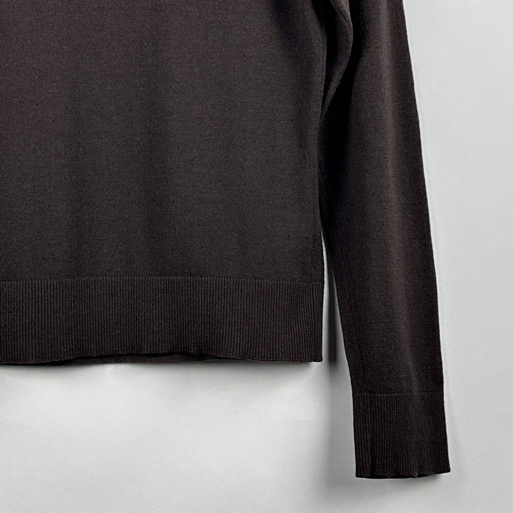Talbots Brown Lightweight Scoop Neck Sweater Rayon Nylon Size Small Petite SP - Picture 4 of 9